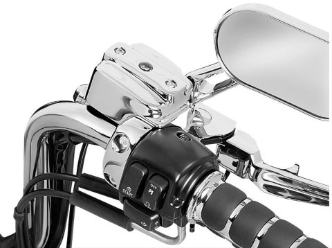 Kuryakyn Handlebar Control Covers 1740 Motorcycle Dress-Up Kit, Cover, Brake & Clutch, Chrome Finish, Harley-Davidson®, Set
