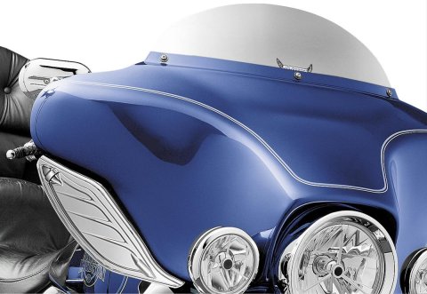 Kuryakyn AirMaster Dragon Wing Deflectors 1108 Wing, Air Deflectors, Polycarbonate, Smoked Chrome Finish, Pair