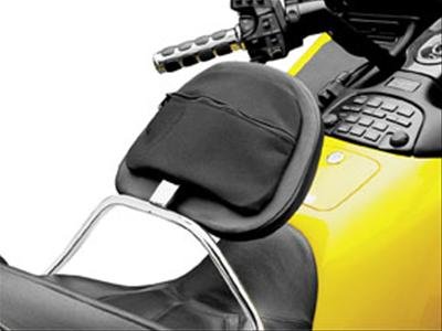 Kuryakyn Rider Backrests 8990 Motorcycle Backrest, Driver, Black Vinyl Cover, Chrome Steel Bracket, Adjustable, for use on Honda®, Kit