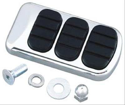 Kuryakyn ISO Brake Pedal Pads 8027 Pad, Position, Steel, Chrome, Harley-Davidson®, Each