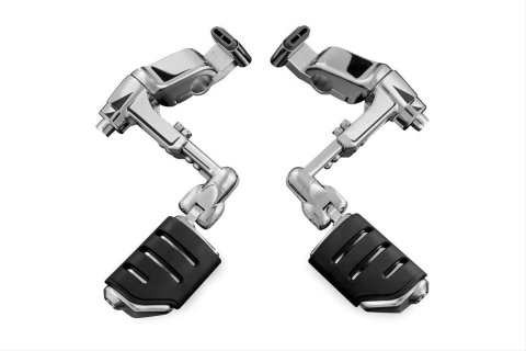 Kuryakyn Ergo III Cruise Mounts 4081 Foot Pegs, Mounts, Trident Dually ISO Style, Steel, Chrome, for use on Honda®, Pair