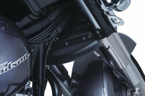 Kuryakyn Lower Triple Tree Wind Deflectors 1805 Deflector, Location, Steel, Satin Black, Harley-Davidson®, Each
