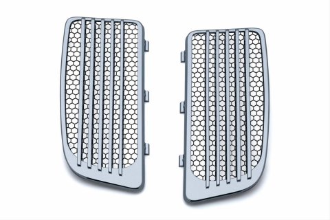 Kuryakyn Radiator Grilles 7681 Grilles, ABS Plastic, Chrome, Harley-Davidson®, Pair