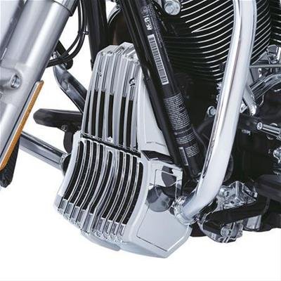 Kuryakyn Oil Cooler Covers 6417 Cover, Snap-in, ABS Plastic, Chrome, Harley-Davidson®, Each