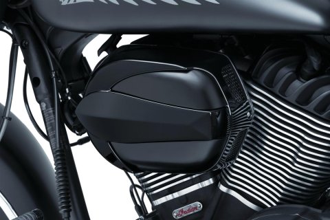Kuryakyn Vantage Air Cleaners 9271 Cleaner, Vintage, Tear Drop, Aluminum, Black, Indian, Each