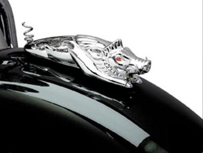 Kuryakyn Fender Ornaments 9022 Ornaments, Wild Boar, Steel, Chrome, 12V, Each