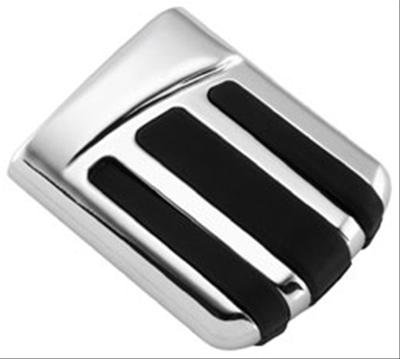 Kuryakyn Pilot Brake Pedal Pads 4429 Pad, Steel/Rubber, Chrome/Black, Hardware Included, Each