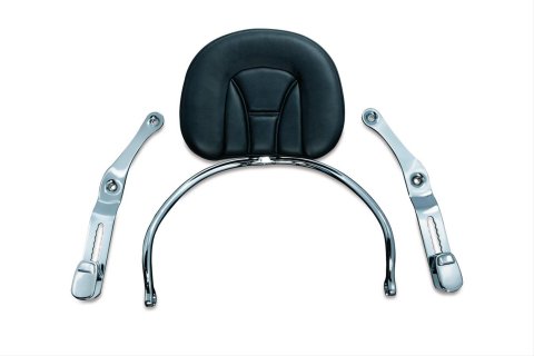 Kuryakyn Revolution Driver Backrests 8930 Backrest, Driver, Adjustable/Quick Release, Steel, Chrome, Pad, for use on Honda®, Kit