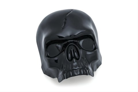 Kuryakyn Skull Horn Covers 5731 Cover, Skull, ABS Plastic, Black, Adhesive Mount, Harley-Davidson®, Each