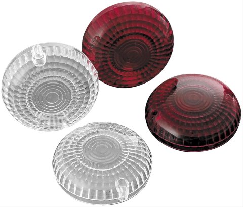 Kuryakyn Replacement Turn Signal Lenses 2267 Lenses, Rear, Plastic, Red, Yamaha, Pair