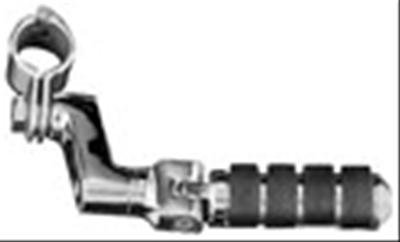 Kuryakyn ISO Pegs 7998 Foot Pegs, ISO, Highway, Small Style, Steel, Chrome, Offset Mount, 1 1/4 in. Magnum Quick Clamps, Kit