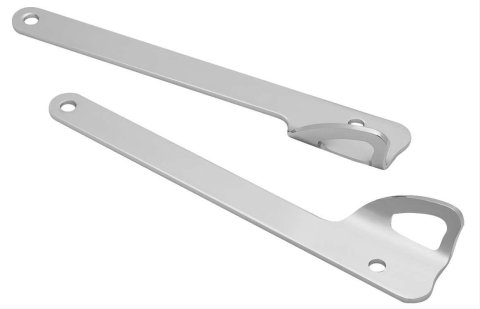 Kuryakyn Custom Tie-Down Brackets 968 Bracket, Teardrop, Steel, Chrome, Indian, Pair