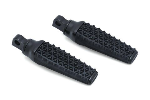 Kuryakyn Thresher Pegs 5953 Foot Pegs, Thresher, Aluminum/Rubber, Satin Black, Harley-Davidson®, Pair