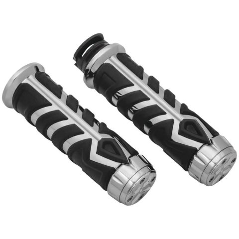 Kuryakyn Spear Grips 5628 Grips, Spear, Aluminum, Chrome, 1 in. Bar, Indian, Pair