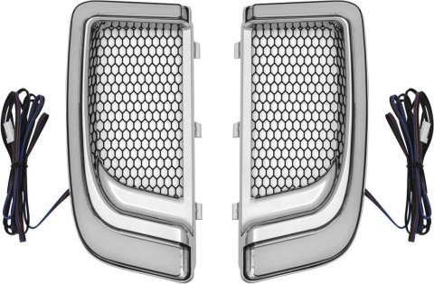 Kuryakyn Tracer LED Fairing Lower Grilles 5063 TRACER LWR FAIRING GRLL CHR