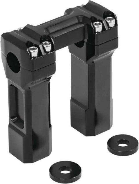 Kuryakyn Handlebar Mounts 505120 5" BILLET HANDLBR RISERS BLK