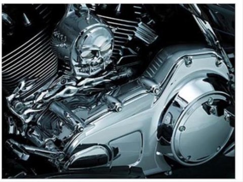 Kuryakyn Inner Primary Covers 7780 Engine Case Cover, Case, Steel, Chrome, Harley-Davidson®, Each