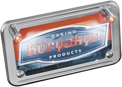 Kuryakyn LED License Plate Bolt Lights 9398 Bolts, Lighted, Round Head, Steel, Chrome, 1.00 in. Underhead Length, Pair