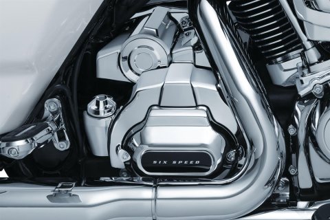 Kuryakyn Precision Transmission Shrouds 6412 Case Cover, Shroud, Aluminum, Chrome, Harley-Davidson®, Each