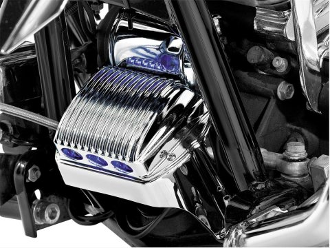 Kuryakyn Regulator Covers 1547 Voltage Cover, Steel/Plastic, Chrome, Harley-Davidson®, Each