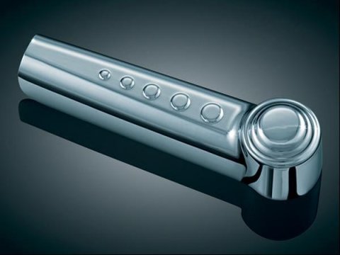 Kuryakyn Front Upper Stabilizer Link Covers 8697 Motorcycle Cover, Upper, Steel, Chrome, Self-Adhesive, Harley-Davidson®, Each