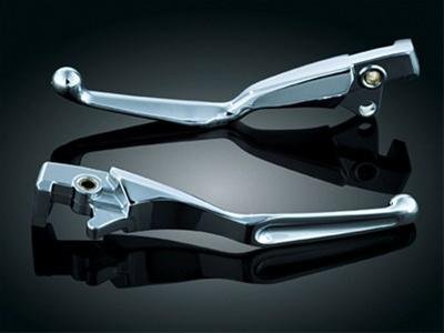 Kuryakyn Wide-Style Levers 7415 Levers, Wide-Style, Aluminum, Chrome, Yamaha, Pair