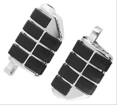 Kuryakyn ISO Pegs 8028 Foot Pegs, ISO, Dually Style, Steel, Chrome, Harley-Davidson®, Pair