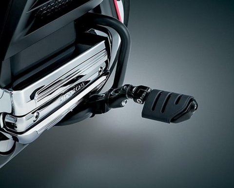 Kuryakyn Ergo II Cruise Mounts 3995 Foot Pegs, Mounts, Premium Mini Boards Style, Steel, Black Powdercoat, for use on Honda®, Pair