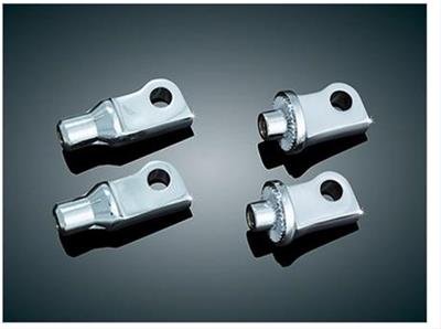 Kuryakyn Splined Male Adapters 8884 Foot Peg Mounts, Peg for XL, Chrome, Pair