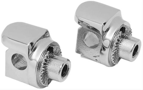 Kuryakyn Splined Peg Adapters 8894 Foot Adapters, Dyna Passenger Mounts, Non-Pivoting Design, Intended for Floorboards, Chrome, Pair