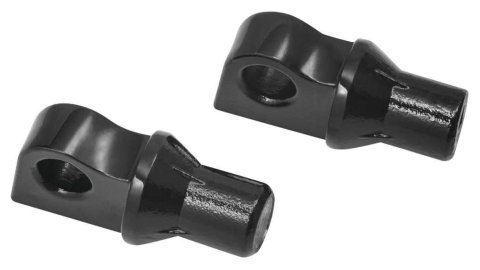 Kuryakyn Splined Peg Adapters 8898 Adapters, Satin Black, Use with H-D Male Mounts, Harley-Davidson®, Pair