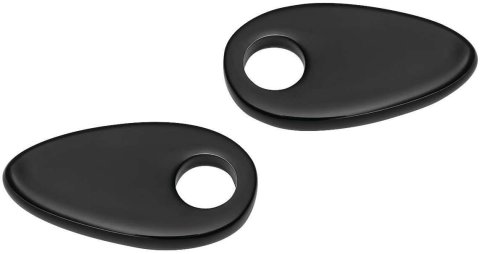 Kuryakyn Kellermann Fender Strut Cover Plates 2578 Plates, Aluminum, Gloss Black, Harley-Davidson®, Pair