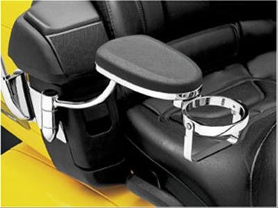 Kuryakyn Passenger Armrests 8991 Motorcycle Armrests, Passenger, Complete Assembly, Adjustable, Vinyl, Black, for use on Honda®, Pair