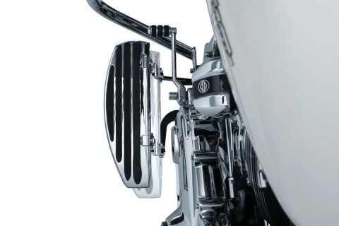 Kuryakyn Driver Board Relocator Brackets 4609 Brackets, Chrome, Harley-Davidson®, Set