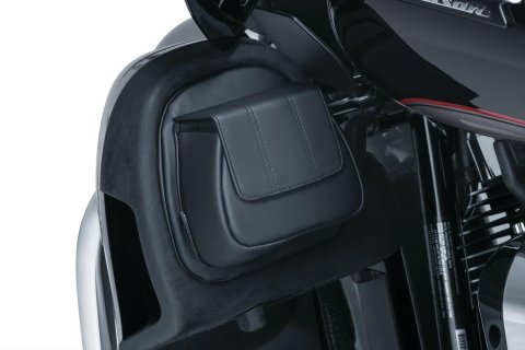 Kuryakyn Fairing Lower Door Pocket Pouches 5208 Pouches, Vinyl, Black, Harley-Davidson®, Pair