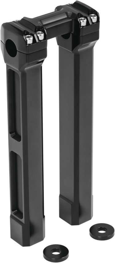 Kuryakyn Handlebar Mounts 505119 12" BILLET HANDLBR RISERS BLK