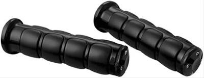 Kuryakyn ISO Grips 6380 Grips, ISO, Aluminum, Black, Twist Throttle Compatible, 1 in. Bar Diameter, for use on Honda®, Pair