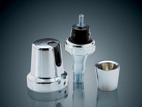 Kuryakyn Oil Sender Covers 8136 Exterior Trim Accent, Sender, Aluminum, Chrome, Harley-Davidson®, Each