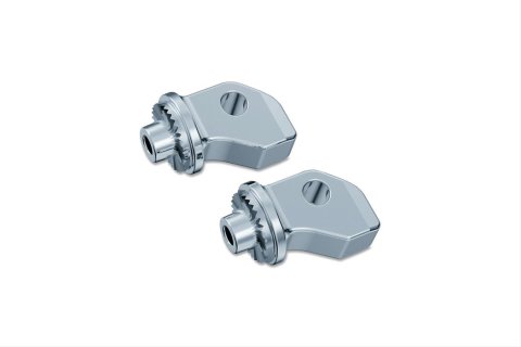 Kuryakyn Splined Peg Adapters 8836 Adapters, Splined, Front, Steel, Chrome, Indian, Victory, Pair