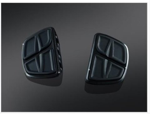 Kuryakyn Kinetic Mini Boards 7613 Floorboards, Boards, Steel, Black, 4.000 in. Width, 5.000 in. Length, Pair