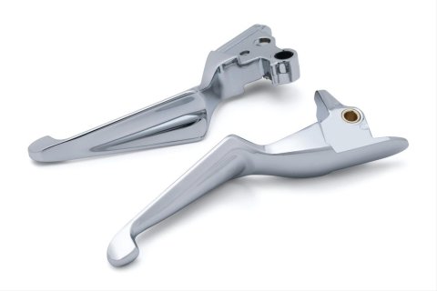 Kuryakyn Boss Blade Levers 1986 Brake and Clutch Lever, Blade, Aluminum, Chrome, Harley-Davidson®, Pair