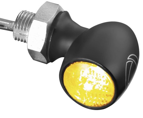 Kuryakyn Kellermann Atto Collection Turn Signals 2570 Signal, Atto, LED, Smoke Lens, Amber Light, Black Housing, Each