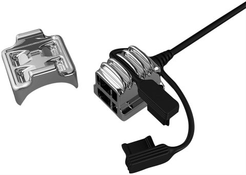 Kuryakyn USB Power Sources 1688 Source, Mounting Hardware Included, Chrome, Each