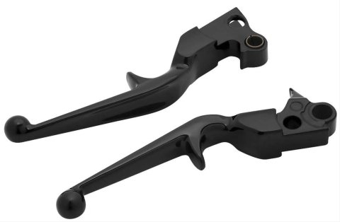 Kuryakyn Trigger Levers 1845 Lever, Brake and Clutch, Trigger, Aluminum, Black, Harley-Davidson®, Pair