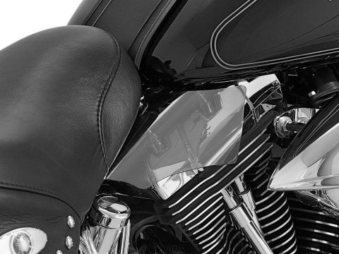 Kuryakyn Saddle Shields Heat Deflectors 5788 Engine Shields, Deflectors, Seat Front Edge Location, Reflective Smoke, Harley-Davidson®, Pair
