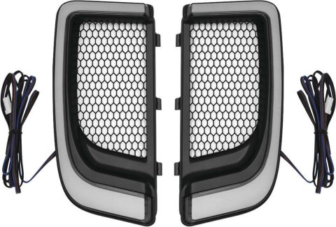 Kuryakyn Tracer LED Fairing Lower Grilles 5064 TRACER LWR FAIRING GRLL BLK