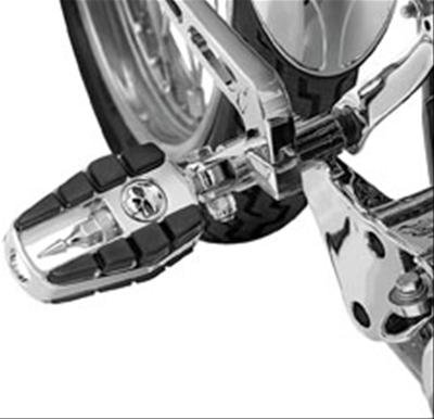 Kuryakyn Zombie Pegs 4470 Foot Pegs, Style, Male Mount Design, Steel, Chrome, Harley-Davidson®, Pair