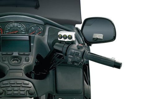 Kuryakyn Master Cylinder Accessory Switches 7803 Switches, Mount, Fused, Green Lighted, Aluminum, Chrome. for use on Honda®, Yamaha, Each