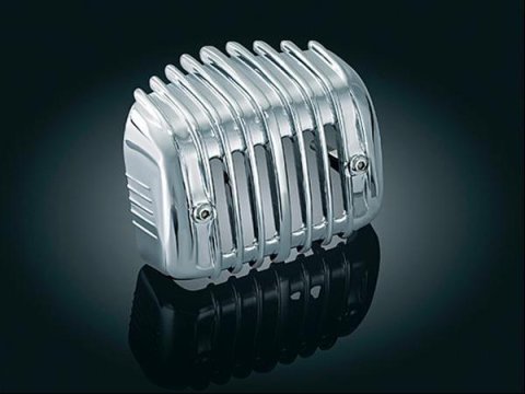Kuryakyn Regulator Covers 7839 Voltage Cover, Steel/Plastic, Chrome, Harley-Davidson®, Each