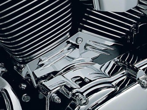 Kuryakyn Cylinder Base Covers 8143 Cover, Steel, Chrome, Harley-Davidson®, Each